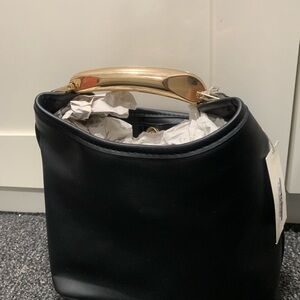 a new day Black Tote with Gold Handle